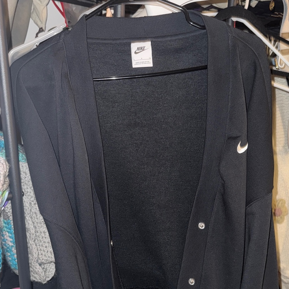 Nike Black Button-Up Cardigan